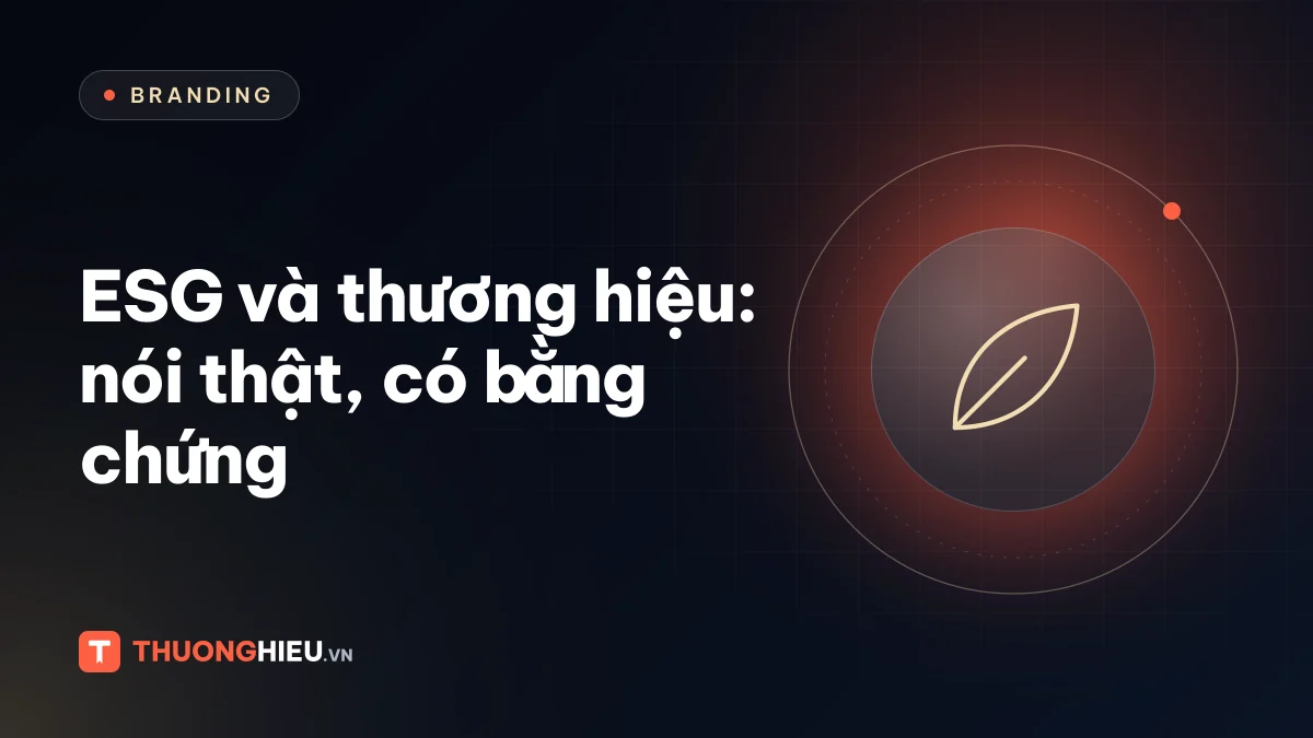 Ảnh đồ họa biểu tượng chiếc lá xanh, chủ đề ESG và greenwashing
