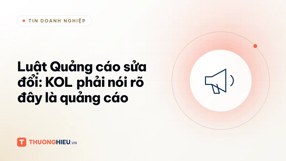 Ảnh đồ họa biểu tượng chiếc loa, chủ đề Luật Quảng cáo sửa đổi 2025